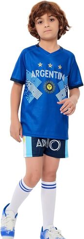 كرة قدم جيرسي أطفال #10 المنتخب الوطني الأولاد والفتيات شورتات كرة القدم للشباب ممارسة كرة القدم جيرسي/قميص هدية لمحبي كرة القدم in Kuwait