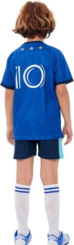 كرة قدم جيرسي أطفال #10 المنتخب الوطني الأولاد والفتيات شورتات كرة القدم للشباب ممارسة كرة القدم جيرسي/قميص هدية لمحبي كرة القدم in Kuwait