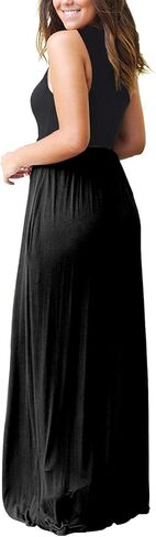 MOLERANI Women's Loose Plain Maxi Dresses Casual Long Dresses with Pockets in Kuwait