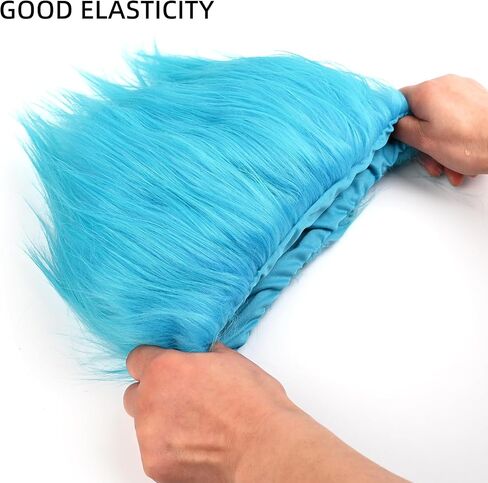 Didida 2 Pack Blue Costume Wigs Funky Crazy Hats Fluffy Costume Wig for Reading Week, Halloween, and Theme Parties in Saudi Arabia