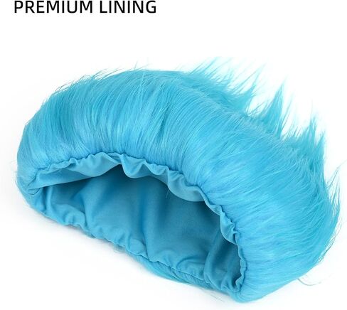 Didida 2 Pack Blue Costume Wigs Funky Crazy Hats Fluffy Costume Wig for Reading Week, Halloween, and Theme Parties in Saudi Arabia