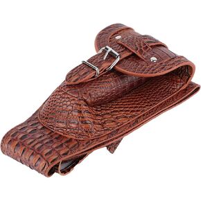 aqxreight Motorcycle PU Leather Gas Cover Panel Pad Bag with Pouch Accessory for Motorbike (brown)