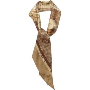 Coach womens Stacked Tabby Printed Wide Silk Skinny