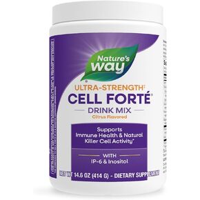 Nature's Way Ultra Strength Cell Forté Drink Mix, IP-6 & Inositol Powder Supplement, Supports Immune Health & Natural Killer Cell Activity*, Citrus Flavored, Vegan, 14.6 Oz (Packaging May Vary)