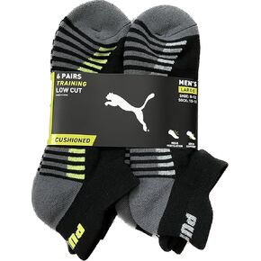 PUMA 6 أزواج منخفضة قطع الرجال الجوارب الكبيرة حذاء 8-12 جورب 10-13