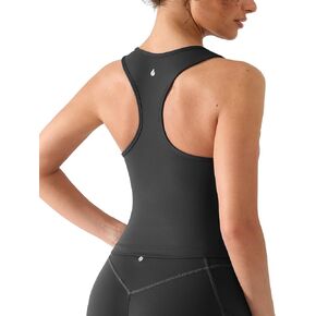 Racerback Built in Bra Workout Tank Tops for Women Sleeveless with Removable Pads Athletic Gym Yoga Fitness Running
