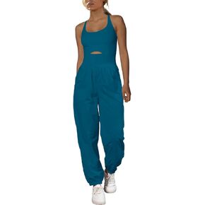SENSERISE Womens Athletic Romper One Piece Workout Jumpsuits Running Hiking Outfit Gym Clothes Activewear with Pockets in Kuwait