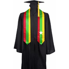 Myanmar Burma Flag Graduation Stole Sash,Myanmar Burma Flag Graduation Shawl Sash Stole Wraps Scarf For International Study Pride Women Men