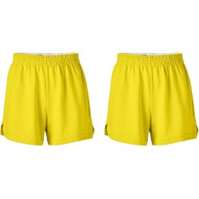 Soffe Girls' Authentic Cheer Shorts – Soft Cotton Blend Gym Shorts for Cheerleading, Dance, Running, Fitness, & Casual Wear – Elastic Waistband, Vibrant Colors, Durable & Easy Care
