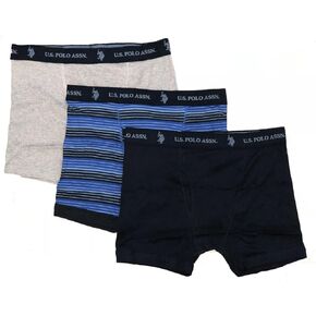U.S. POLO ASSN. Men's 3-Pack Cotton Boxer Briefs
