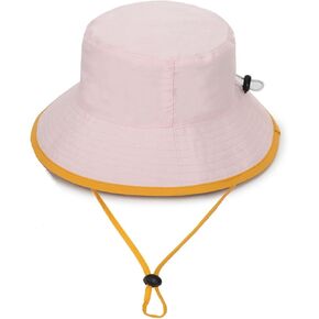 Kids-Summer-Sun-Hat Outdoor-UV-Protection-Mesh-Fishing-Hat Quick-Drying Wide Brim Beach Hats (1-2Years)