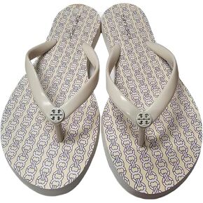 Tory Burch 144177 Women's Chelsea Flip Flop Sandals (Light Cream Gemini Link, US Footwear Size System, Adult, Women, Numeric, Medium, 8)