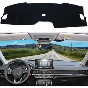 Dash Cover Mat for Honda CRV Accessories 2023 2024 2025, for CR-V Dashboard Mat, Center Console Cover Sunshield Protector Pad, Dashboard Decorative Interior, UV Rays Protector Mat (Black Trim)