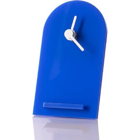 Analog Desk Clock for Office for Bedrooms for Living Room Décor Cute Silent Minimalist Study Room Clock Quiet Movement (Cobalt-Blue)