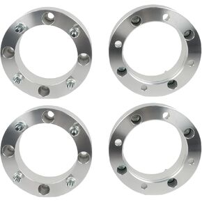 Forged 2 inch 4x156mm Wheel Spacers Adapters with 3/8"-24 Studs & 131mm Hub Bore Compatible with Yamaha Kawasaki Polaris Sportsman Ranger RZR 570 600 700 800, 4pcs Silver