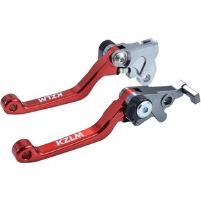 Motorcycle Foldable Clutch Brake Lever CNC Aluminum Pivot Handle for RM85 2005-2017 RM125 RM250 RM 125 250 2004-2008 TTR230 2005-2024 YZ80 YZ85 2001-2014 Pit Dirt Bike (Gold)