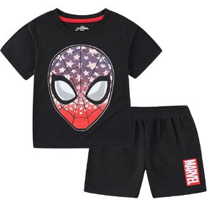 Marvel Spider-Man Boys Short Sleeve T-Shirt and Shorts Set for Big Kids