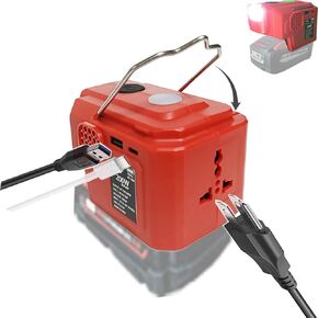 200 واط العاكس للطاقة لبطارية Craftsman 20V ، DC 20V إلى AC 110-120V العاكس البطارية ، منفذ تشغيل البطارية مع منافذ USB واحدة ومنافذ AC من النوع 1