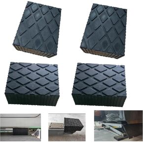 4 منصات رفع المطاط الصلبة الصلبة الصلبة ، تستخدم لمصاعد السيارات ، الرافعات ، إطارات 6-3/8 "× 4-3/4" × 3 "(160 مم × 120 مم × 75 مم)