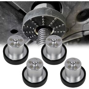 RULLINE Magnetic Jack Pad Lift Point Adapter Kit Compatible with Rivian R1T & R1S -4 Pack with Storage Zippered Case