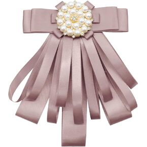 Womens Bow Tie, Adjustable Pre Tied Bow Ties for Women Ribbon Bowtie for T-shirt Uniform School Party Wedding