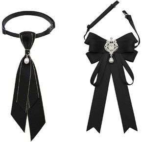 Bow Tie for Women, Adjustable Womens Tie Girls Uniform Ties Pre Tied Womens Necktie for School