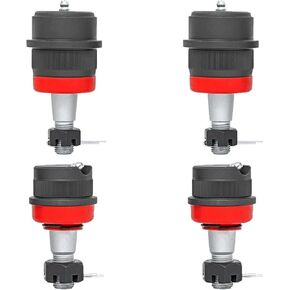 Heavy Duty Replacement Ball Joints Kit Compatible with Jeep Wrangler 2007-2018 Greaseable Fittings 2 Upper & 2 Lower Ball Joints Replace 10626