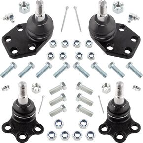 4Pcs Front Suspension Upper & Lower Ball Joints Kit Set Left Driver & Right Passenger Assembly Fit For Dodge Ram 1500 2000-2001 2WD Replace# K7365 K7366