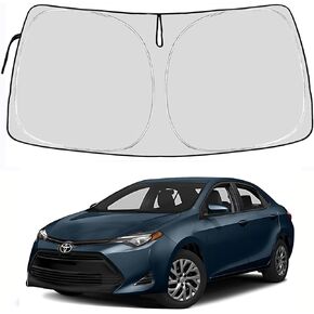 Toyota Corolla Windshield Sun Shade Cover for 2014-2025 Toyota Corolla 4-Layers Front Window Shade 240T Sunshade Sun Visor Protector Foldable Blocks UV Rays (Not for Corolla Cross) (2025-2014 Corolla)