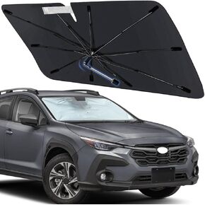 Windshield Sun Shade Umbrella for Toyota RAV4 2013-2025, Foldable Car Sunshade for Front Windows with 360° Rotating Shaft, Custom fit RAV4 Sun Visor Shield for UV Blocking and Heat Insulation