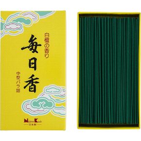 Nippon Kodo Mainichi KOH Sandalwood Incense Sticks - 220 Count (Pack of 1) - Sandalwood Scent - Incense
