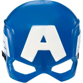 قناع Jazwares Marvel Captain America - قناع بلاستيكي ثلاثي الأبعاد مع شعار وحزام مرن معيار
