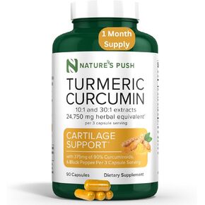 Turmeric Curcumin Super Potent 30:1 Extract 375mg 90% Curcuminoids, 1,350mg Turmeric Root 10:1 Plus Black Pepper for Healthy Inflammation Support Non-GMO Gluten Free Vegan USA 90 Caps 1 Month Supply