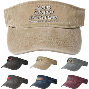 مخصصات Cowboy Sun Visor Hats ، مخصصة لإضافة شعار نص قابل للتعديل قابلة للتعديل العلوي البيسبول كاب للجنسين لرياضة الجولف.