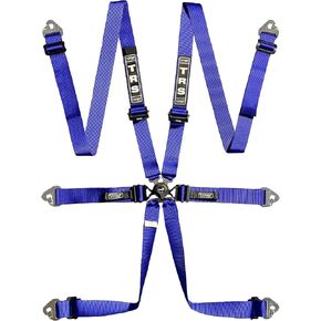TRS Motorsport International Quick Adjuster 6 Point FHR Only Harness, FIA 8853:2016, Seatbelt, Racing, Clip in-Made in The UK