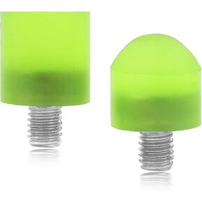 2Pcs Polyurethane Hammer Replacement Striking Head Tips - M8 Mount Auto Body PDR Tools, Durable Striking Heads for Paintless Dent Repair & Car Body Restoration (Φ20mm/Green)