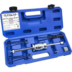 Fuel Injector Removal Tool Kit Compatible with Ford Volvo 1.0L 1.6L 2.0L 2.3L 2.7L 3.5L Engines, Fuel Injector Remover Slide Hammer Puller Set Replaces 9997410 310-206