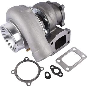 GT35 Turbo Charger with Gaskets, GT3582 Turbo T3 AR.70/63 600HP Replacement for Honda B16/B18 K20 H22 F22 4/6 Cylinder and 2.5L-6.0L Engines GT35 Turbocharger