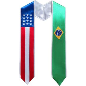 Mixed Country Flag Graduation Stole National Stole Sash 72 Inches