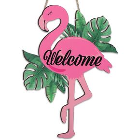 Bucherry Flamingo ترحيب بوخاب خشب الصيف علامة كبيرة من هاواي ديكورات هاواي تحت عنوان الجدار الجدار علامة معلقة لمحبي فلامنغو هدايا مزرعة الجدار المنزل الديكور العطلة