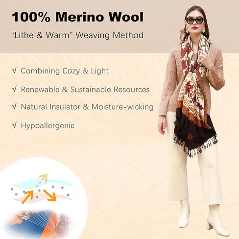 دانا شو الفاخرة 100 ٪ صوف نقي كبير للغاية كبير الدفء الدافئ الكشميري باشمينا وشاح الشال واللف للنساء بطانية الرأس in Kuwait