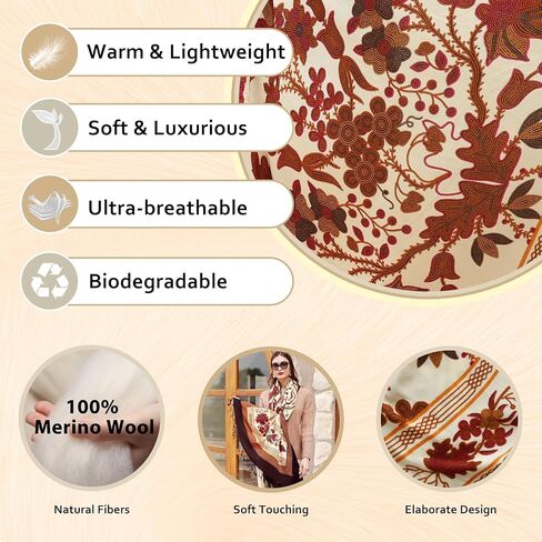 دانا شو الفاخرة 100 ٪ صوف نقي كبير للغاية كبير الدفء الدافئ الكشميري باشمينا وشاح الشال واللف للنساء بطانية الرأس in Kuwait