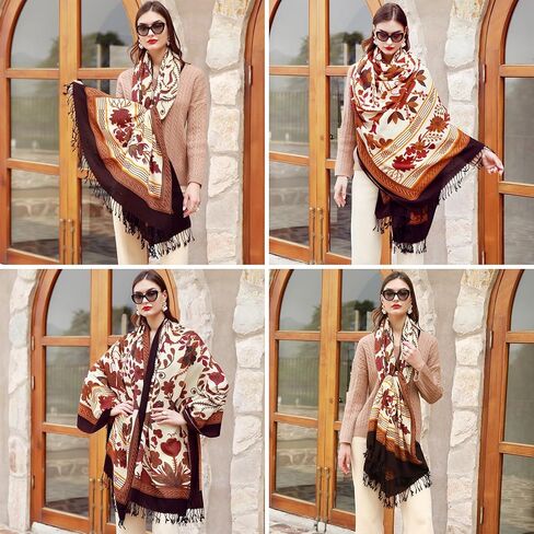 دانا شو الفاخرة 100 ٪ صوف نقي كبير للغاية كبير الدفء الدافئ الكشميري باشمينا وشاح الشال واللف للنساء بطانية الرأس in Kuwait