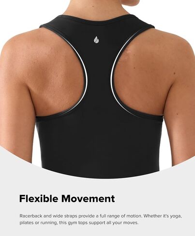 Buttery Soft Scoop Neck Athletic Tank Tops for Women with Built in Bra Waist Length Racerback Yoga Fitted Tank Top in Saudi Arabia