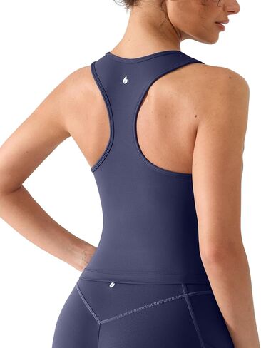 Buttery Soft Scoop Neck Athletic Tank Tops for Women with Built in Bra Waist Length Racerback Yoga Fitted Tank Top in Saudi Arabia