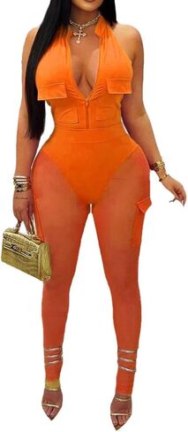 المرأة المثيرة للسيدات 2 قطعة من bodycon البضائع حللا البضائع العميقة v mesh mesh rompers in Saudi Arabia