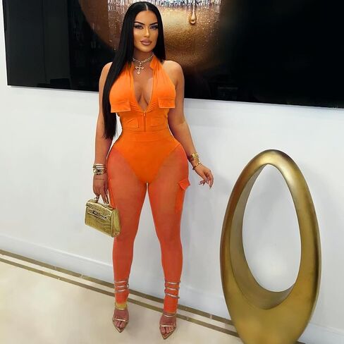 المرأة المثيرة للسيدات 2 قطعة من bodycon البضائع حللا البضائع العميقة v mesh mesh rompers in Saudi Arabia