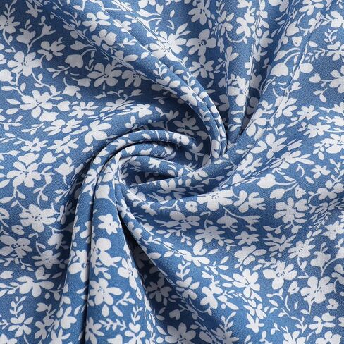 Women's Elastic Waist Skirt Floral Casual Skirt with Pockets in Spring Summer and Autumn in Kuwait