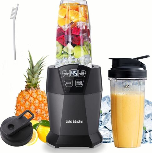 Kitchen Blender with 50 OZ Pitcher and 1 PCS 28 OZ Portable Cups,Liebe & Lecker Countertop Blenders with 1200W for Frozen Drinks, Shakes, Smoothies & Sauces in Saudi Arabia