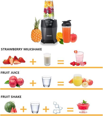 Kitchen Blender with 50 OZ Pitcher and 1 PCS 28 OZ Portable Cups,Liebe & Lecker Countertop Blenders with 1200W for Frozen Drinks, Shakes, Smoothies & Sauces in Saudi Arabia